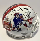 Tom Brady Randy Moss Dual Signed New England Throwback Full Size Speed Helmet