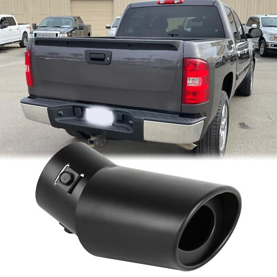 Car Exhaust Pipe Tip Round Rear Tail Muffler Stainless Steel For Chevy Silverado