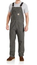 Carhartt Men's Rugged Flex Relaxed Fit Canvas Bibs 34W x 34, Gravel