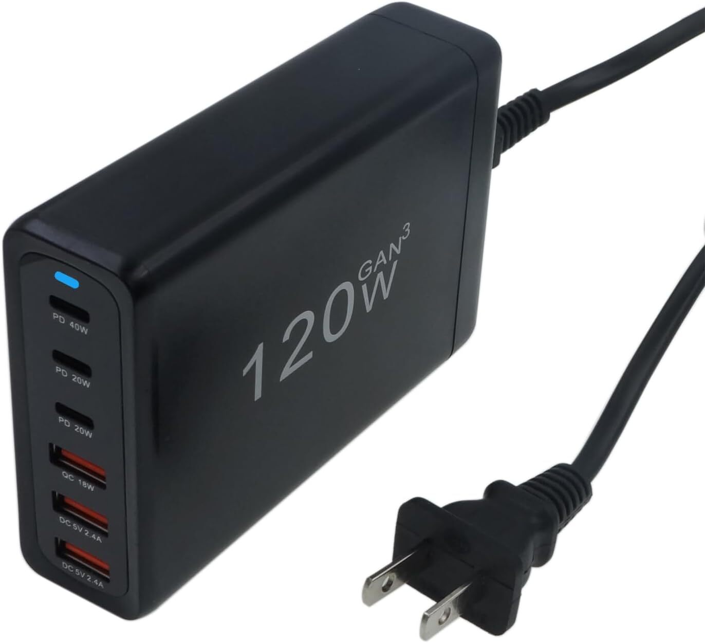 120W GaN3 Fast Charging Station Hub - Compact Portable Charging Block for Multiple Devices-image