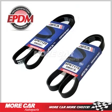 EPDM Drive Belt Set Alt-AC-Pw​r for 98-02 Honda Accord V6 3.0L 6PK1175 4PK112