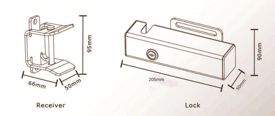 NSEE 12VDC Automatic Gate Lock w/ Lock Control Board for Swing/Slide Gate Opener - Image 2 of 2
