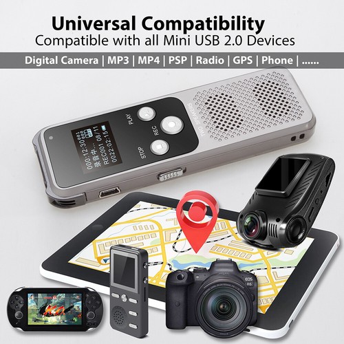 Adaptador convertidor de sincronización de datos de carga USB C tipo C hembra a mini USB macho OTG - Imagen 9 de 13