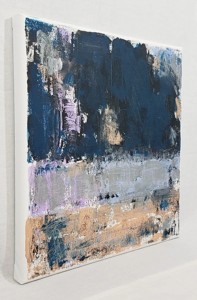 Pintura texturizada mínima moderna abstrata original nº 504 por K.A.Davis - Imagem 2 de 4