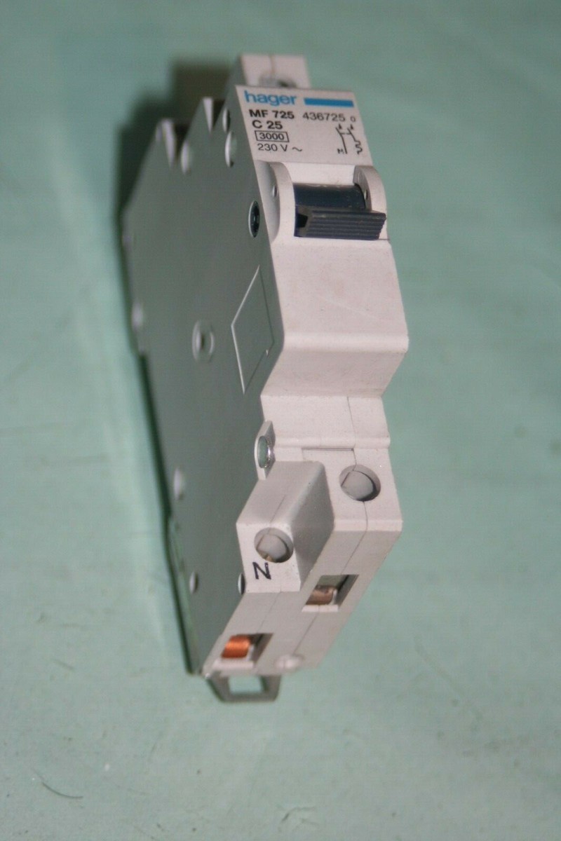 Disjoncteur Hager C25 MF725 – 230V, Bornes Décalées, Occasion