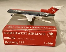 Selten! SCHABAK / Made in Germany NORTHWEST AIRLINES  Boeing 727, 1:600, RAR!