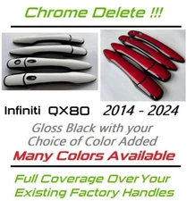 Custom Black & Color Door Handle Covers for Infiniti QX80 You Pick Middle Color