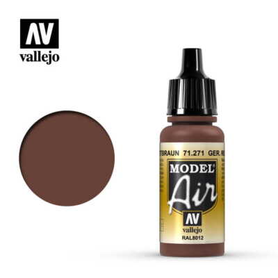 VALLEJO MODEL AIR 71271 GERMAN RED BROWN (RAL8012) 17ml (Acrylic Paint)