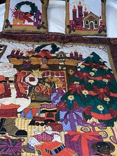 Santa Clause Christmas Lap Quilt Wall Hanging With Two Pillows 53-48