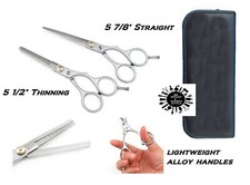 STYLIST ICE TEMPERED STAINLESS STEEL 5 1/2"THINNING STRAIGHT SCISSOR Shear SET