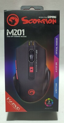 MARVO SCORPION M201 2400 DPI GAMING MOUSE BLACK New
