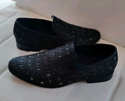 Alberto Fellini SPARKO 11 Dress Shoes Rhinestone Loafers 