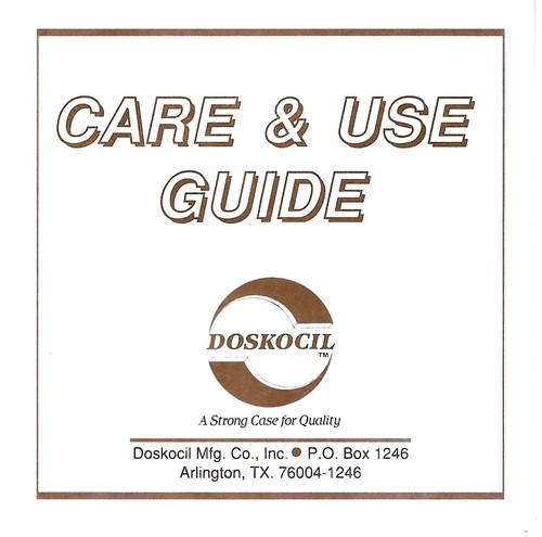 DOSKOCIL GUN GUARD CASE CARE & USE GUIDE