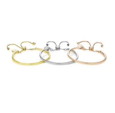 Buckley London Armband Set 3 x Armspange Armreif Silber Gold Rosegold  62 mm