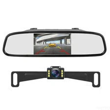 iPoster 4.3" Clip Car Rear View Mirror Monitor Hiden 6 LED Backup Camera