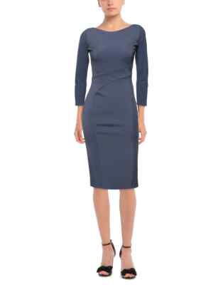 NWT Chiara Boni La Petite Robe Moreschina Paneled Dress in Fossil 6 $695