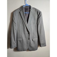 Lauren Ralph Lauren Blazer Sport Coat Herringbone Two Button Gray Mens