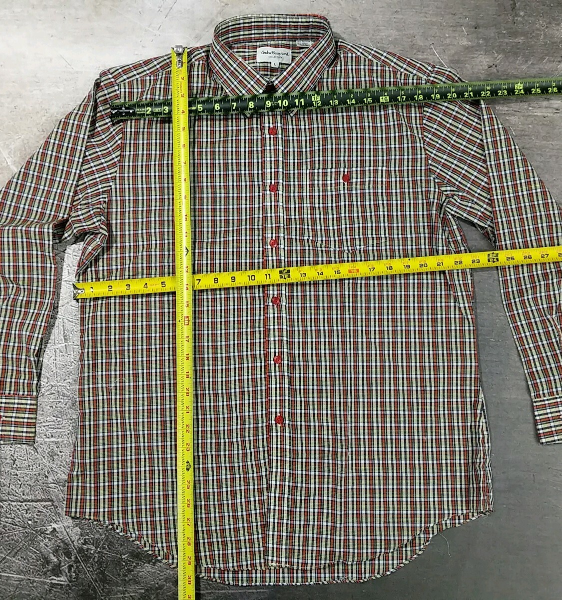 Andre Bouchard Collection button front madras pla… - image 7