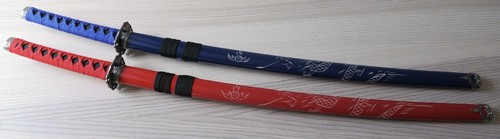 40” Katana Samurai Sword Full Size Stainless Steel Blade Wood Scabbard Dragon - Picture 2 of 9