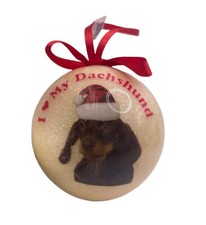 I Love My Dachshund Christmas Ornament The Name People Dog Breed Hanging Decor