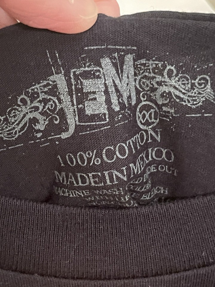 Jem Sportswear T Shirt Skelton Playing Electric Guitar Unisex XXL Black