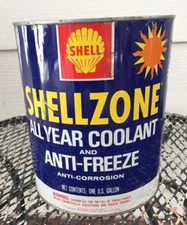 SHELLZONE COOLANT & ANTI-FREEZE ANTI-CORROSION SHELL OIL CO TEXAS Full Gallon