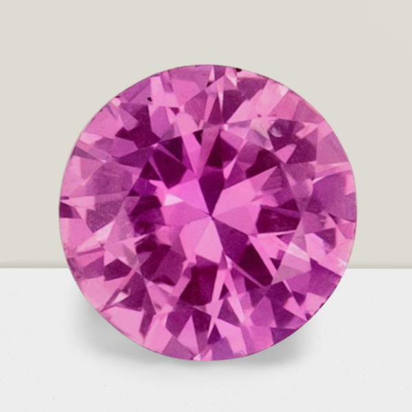 Pink Sapphire Round Cut Gemstone 1.80 Cts - 8 mm VVS Loose Gem