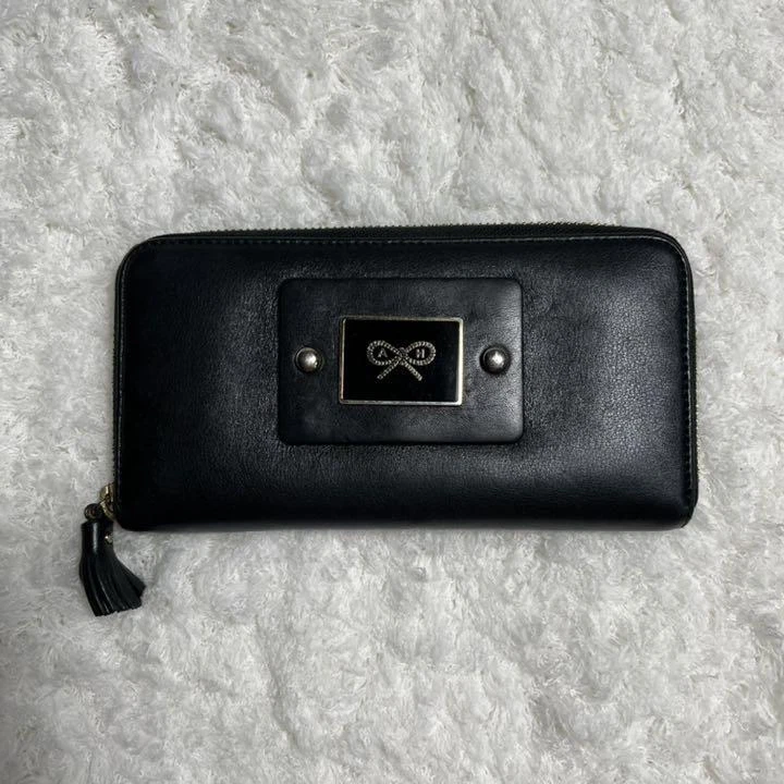 Plain black wallet womens cheap