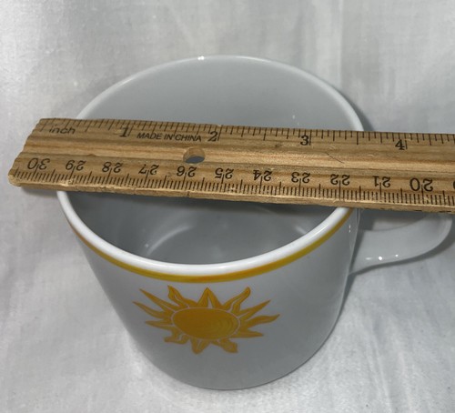 Guy Degrenne Porcelain Coffee Mugs (2) Pareo Soleil Sun Made in Hungary - Picture 7 of 10