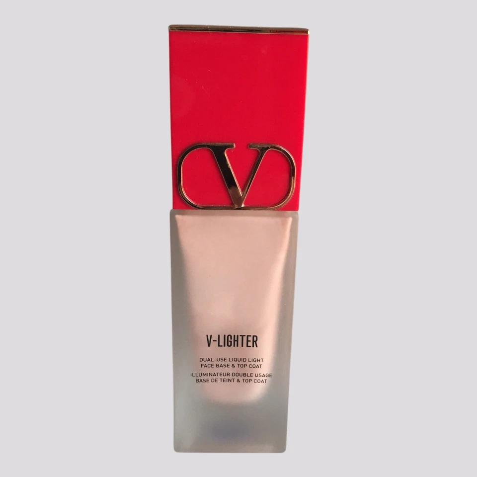 HTF Valentino V-Lighter Dual Use Liquid Face Base & Top Coat 25ml/.84 fl oz ROSA - Image 2 of 4