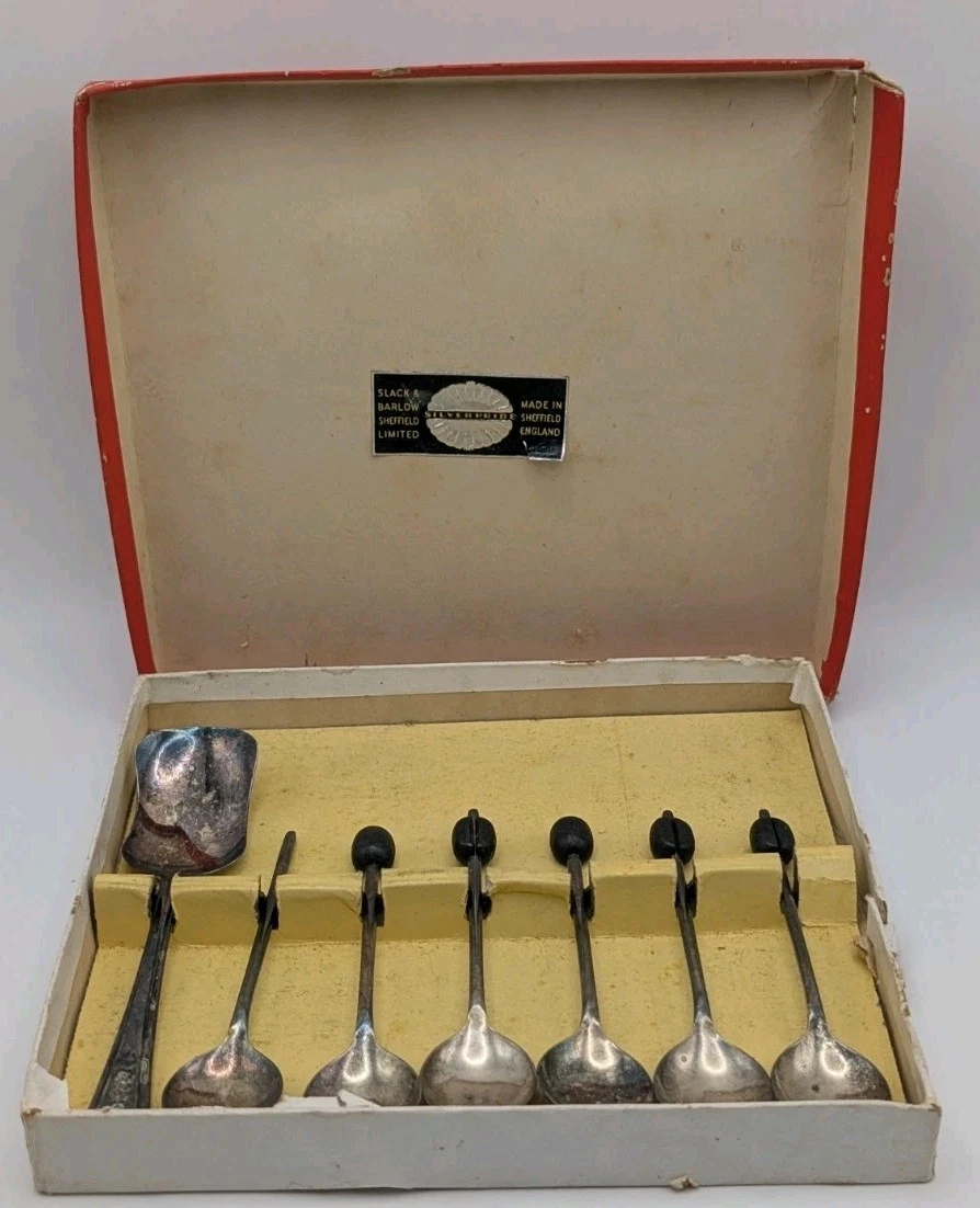 Vintage Silverpride EPNS Tea Spoon Set Boxed Slack & Barlow Sheffield