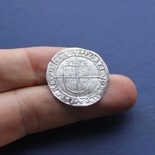 Hammered Silver Coin Elizabeth 1st Sixpence 1578 AD