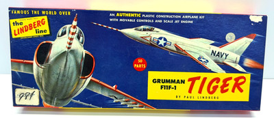 Lindberg 1:148 Scale Grumman F11F-1 NAVY Tiger Vintage Original Model Kit RARE