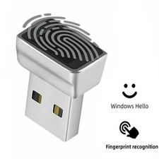 USB Fingerprint Reader for Windows 7/8/8.1/10/11 Biometric Scanner Side Unlock