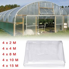 5 Sizes Clear PE Film Poly Tunnel Greenhouse Plastic Sheet Cover Foil Garden UK