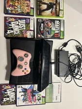 Microsoft Xbox 360 S 4GB Black Console Kinect HDMI, One Controller 10 Games