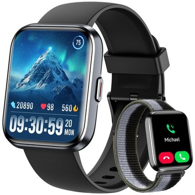 Smartwatch für Herren Damen, 1,8'' Fitnesstracker für Android & iPhone, Antwort/...