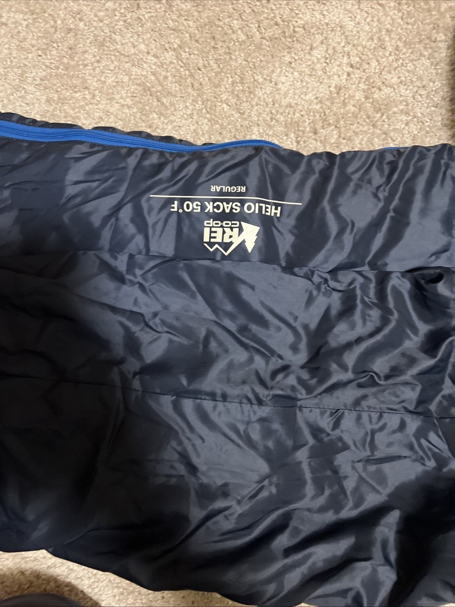 REI Helio Sack 55 Degree Regular Sleeping Bag With Stuff Sack Blue