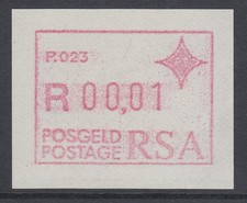 Südafrika FRAMA-ATM mit Aut.-Nr. P.023 auf w...