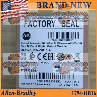 1794-OB16 FLEX 16-Point Digital Output Module New Sealed NEW PLC PLC
