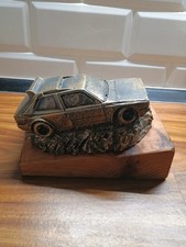 Lancia delta S4 scultura anni 80 in pasta ceramica bronzata