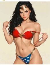5x7" Premium Pop Photo Glossy Print ACEO Art Realistic Style DC Wonder Woman