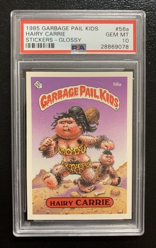 1985 Garbage Pail Kids OS2 Hairy Carrie 56a PSA 10 GEM MINT-RARE GLOSSY CARD TWT