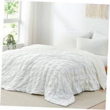 Cooling Comforter Queen Size Seersucker Plaid, Q-Max 0.4 Reversible