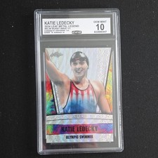 Graded Leaf 2024 Metal Legend Katie Ledecky SL-06 Burst Wave Team U.S.A. Card