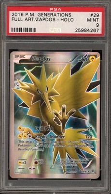 Pokemon Zapdos XY Generations Full Art #29 PSA 9 Mint | eBay