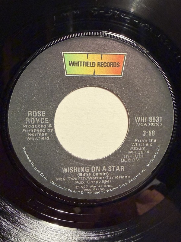 Rose Royce “Wishing On A Star” Whitfield 7” 45 Strong VG+
