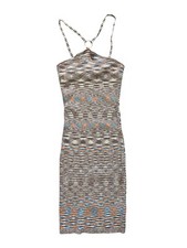 New Say What multi colored summer fitted ribbed tank dress size medium