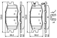 1X Bosch 0 986 494 617 Bremsbelagsatz Scheibenbremse FüR KIA Hyundai