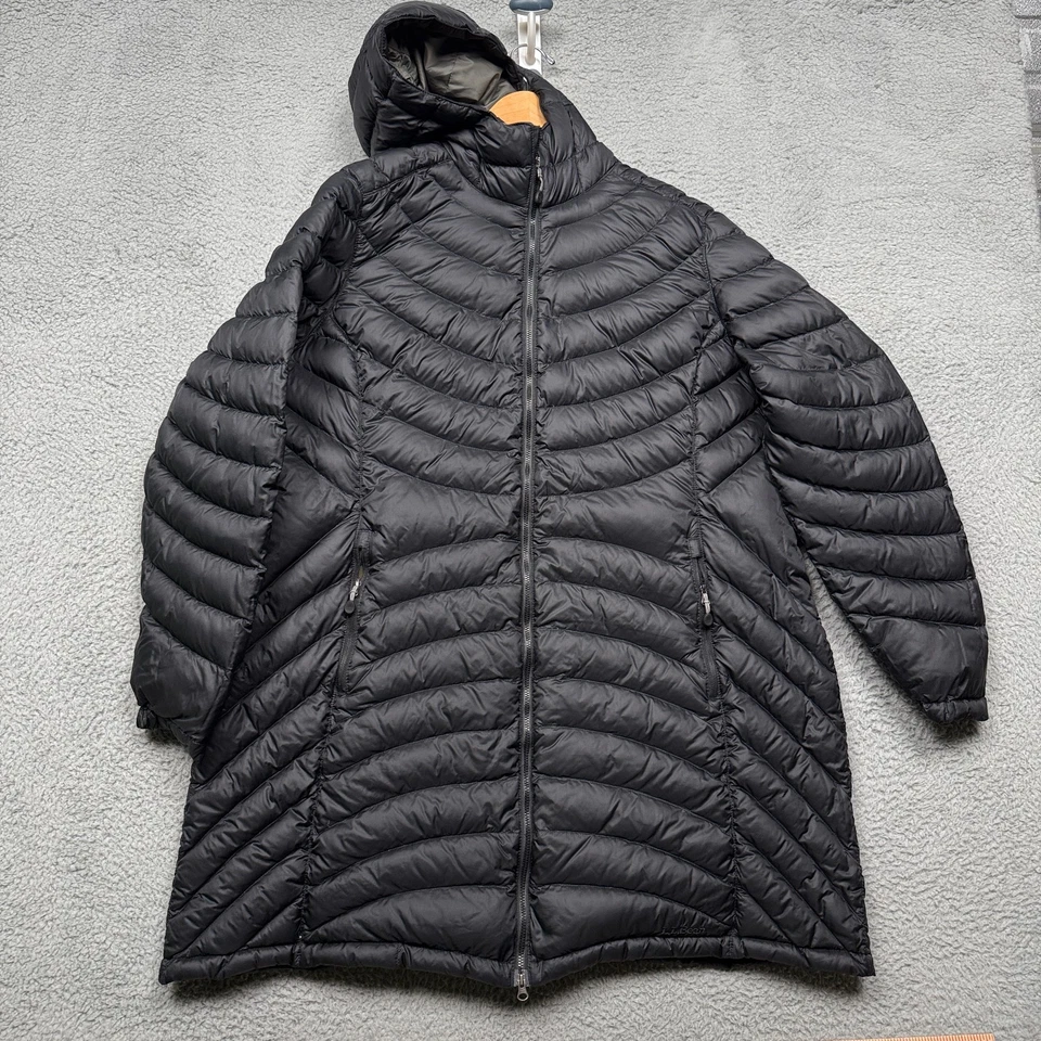 Chaqueta LL Bean Mujer 1X Parka Plumón de Ganso Negro Larga Acolchada Invierno Foto 2 de 4